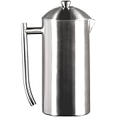 Frieling Double-Walled Stainless Steel French Press Coffee Maker - Brushed 36 oz (1 Liter) Insulated Coffee Press