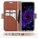 FYY [Genuine Leather Wallet Case for Samsung Galaxy S8+ Plus 2017, Handmade Flip Folio Wallet Case with Kickstand Card Slots Magnetic Closure for Samsung Galaxy S8+ Plus 2017 Dark Brown