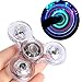 Fidget Spinner, Clear Fidget Toy, Party Led Light Rainbow Toy Finger Hand Spinner-Kids Crystal The Mesmerizing Led Lights For Boredom Adhd Anxiety Stress Relief Adults, Boy N Girls--5 Pack