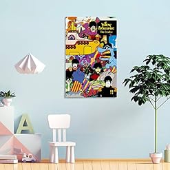 XYDQ The Beatles Yellow Submarine Toile Art Poster et Art Mural Impression Moderne Décoration Chambre de Famille Poster… - Les Beatles, Paul McCartney, John Lennon, RIngo Starr, George Harrison XYDQ The Beatles Yellow Submarine Toile Art Poster et Art Mural Impression Moderne Décoration Chambre de Famille Poster… – Image 4