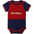 IDONEKER Newborn Barcelona Onesie Boys Girls Short And Long-Sleeve Baby Clothing | Unique Infant Team Soccer Bodysuits