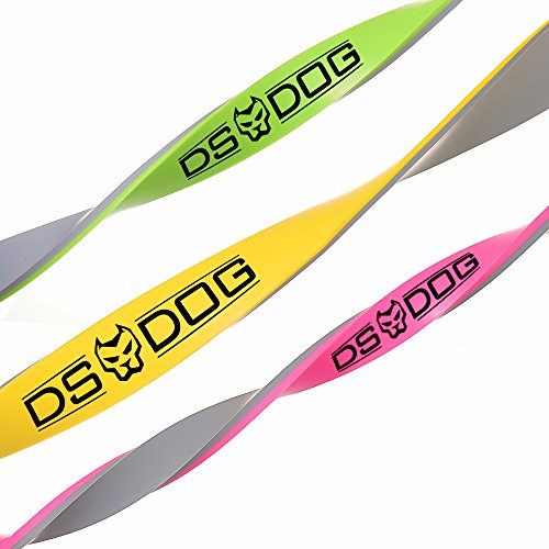 Set of 3 Dual Color Resistance Bands - with eGuide by DS DOG - Durable Workout Equipment - Compact, Effective and Versatile Latex Exercise Bands for Training at Home, Gym, Outside