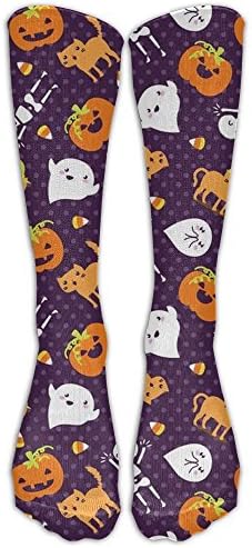 Silly Halloween Frightful Friends Knee High Graduated Compression Socks For Women And Men - Best Medical, Nursing, Travel &amp; Flight Socks - Running &amp; Fitness