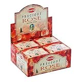 Hem Precious Rose Cones Incense - 4 Packs, 10 Cones per Pack