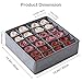 Qozary Closet Socks Organizer Drawer Divider, 24 Cell Collapsible Closet Cabinet Organizer Underwear Storage Boxes for Storing Socks, Lingerie, Underwear (24 Cell)