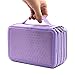 YOUSHARES 72 Slots Pencil Case - Handy Large Capacity Oxford Multi-layer Zipper Pencil Bag for Color Pen, Colored Pencils, Watercolor Pens, Makeup Brush, Cosmetic Brushes, Gel Pen and More (Violet)