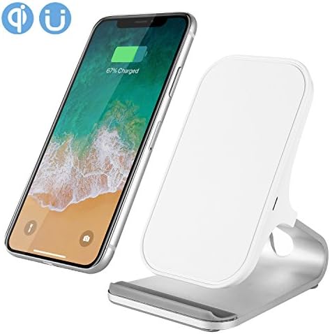 OfficeLead Cellphone Fast Wireless Charger Stand for Samsung Galaxy Note 8 S8 S8 Plus S7 Edge S7 S6 Edge Plus Note 5, Standard Charge for Apple iPhone X 8 8 Plus