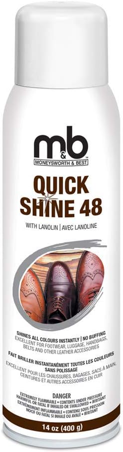 Moneysworth & Best Shoe Care Quick Shine 48, 14-Ounce: Sports & Outdoors