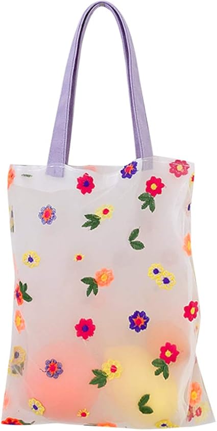 Amazon Co Jp Jodimitty エコバッグ ショッピングバッグ 花刺繍 手提げ袋 可愛い 買い物袋 折りたたみ 軽量 携帯便利 水洗い 再利用可能 コンビニバッグ おしゃれ レジ袋有料対策 5カラー 旅行 外出用 プレゼント Jodimitty Kitchen Housewares