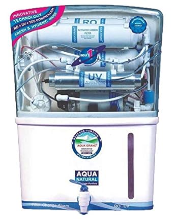 Aqua Grand+ Water Purifier with Latest Smart Technology RO+UV+UF for Home and Office In 12 Litre Storage, Best Work Upto 2200 TDS with Transparent Housing, Spun, Tap, FR