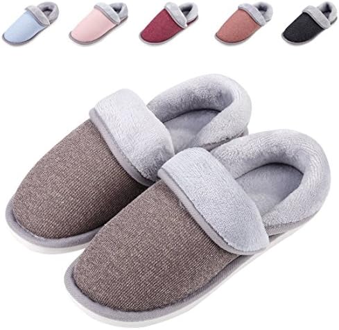 Women's Fuzzy House Slippers Comfort Winter Warm Indoor Slippers Soft Moccasin Slipper Shoes