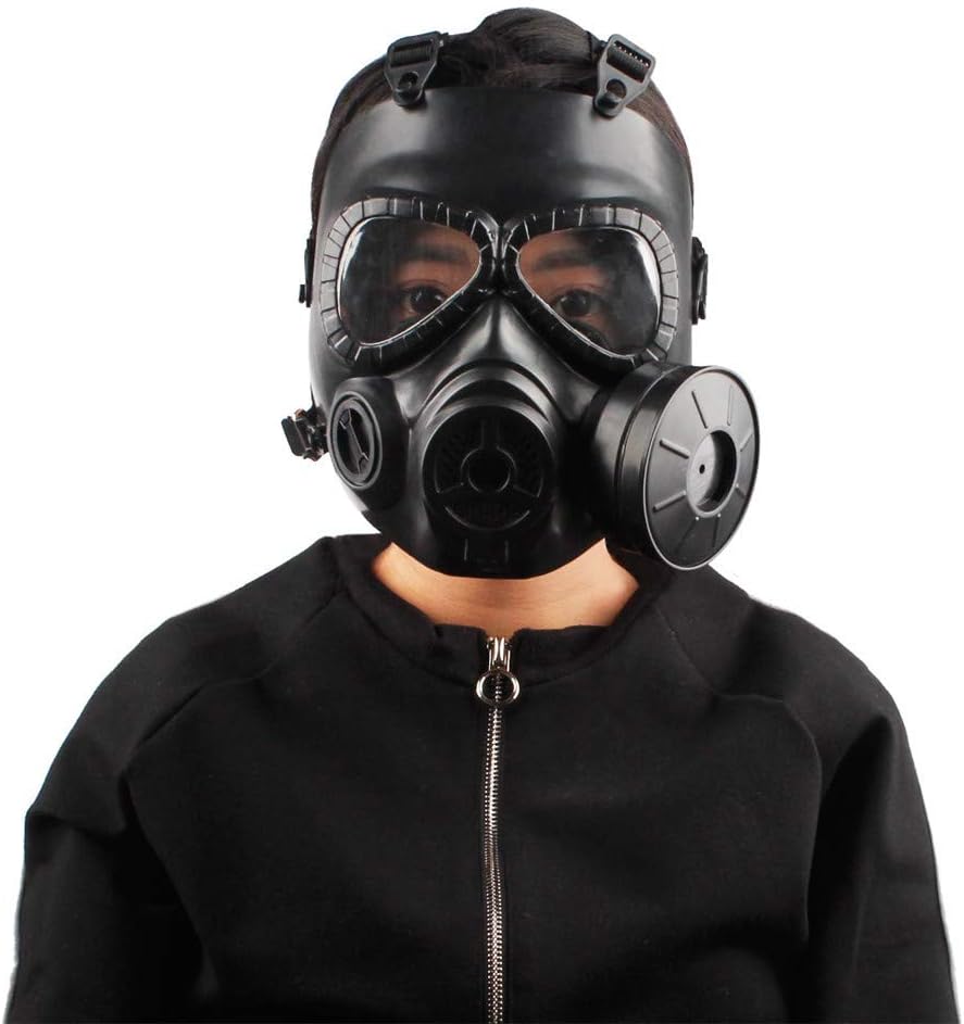Masks Full Face Protective, with Dual Filter Fans or Cosplay Costume Halloween Masquerade Protection Skull Dummy Game LWAJ
