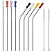 Set of 8 Stainless Steel Drinking Straws(10.5 inch)and Silicone Silencers,For 30 oz Tumblers