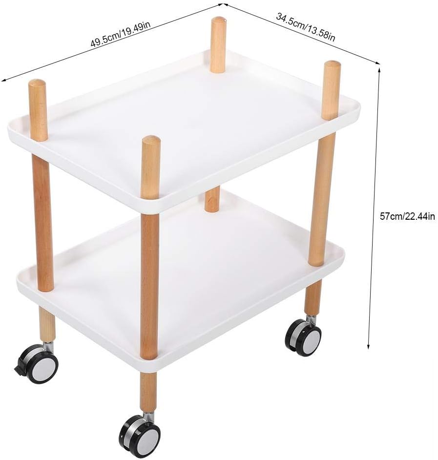 blanco Carro de Almacenamiento Multifuncional con Ruedas Carro