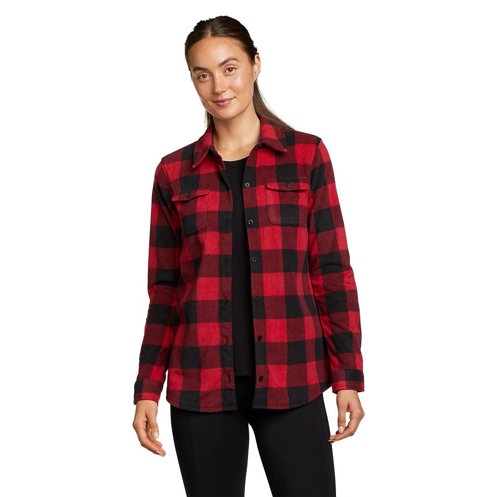Eddie Bauer WR Fast Fleece Shirt Jack:Scarlet, XS,