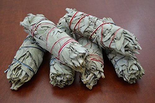 2 Pack - Medium California White Sage Smudge Sticks, Each Stick Approximately 6 Inches Long - Made in USA.
