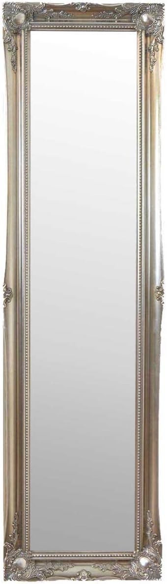 MirrorOutlet Large Silver Antique Style Ornate Dress Big Wall Mirror 5Ft6 X 1Ft6 167cm X 45cm, 167x45x5,829348760