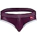 YiZYiF Men's Backless Bikini Jockstrap Briefs Underwear Purple Medium