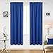 Deconovo Blackout Curtains 84 Inches Long - Thermal Insulated Bedroom Curtains, Noise Reducing Rod Pocket Curtains for Living Room (Royal Blue, 42W x 84L Inch, 2 Panels)