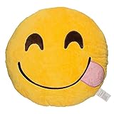 VOLOL SMLIFE Emoji Plush Pillow Smiley Emoticon Stuffed Cushion Yellow Round Soft Toy