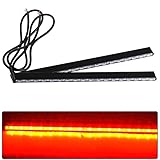 Daytime Running Lights, YITAMOTOR 2 x Red Cob Led Strip High Power 9W Slim Cob Led Lights Daylight Driving Lamp for Car Trucks