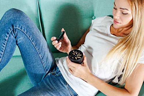Doobie Doo Crew Extra Large Metal Herb Grinder with Catcher 2.95 Inch 4 Piece Black - Thumbnail 5