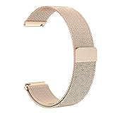 SWEES for Gear S3 Frontier/Classic Bands Metal Small & Large, 22mm Milanese Stainless Steel Replacement Wristband for Samsung S3 Smart Watch Women Men, Black, Silver, Blue, Grey, Colorful, Rose Gold