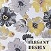 H.VERSAILTEX Blackout Curtains for Bedroom Living Room 84 Inches Long Thermal Insulated Drapes Grommet Top Vintage Yellow and Gray Floral (2 Panels, 52