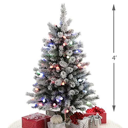 Hallmark Keepsake Ornament Flocked Christmas Tree with Musical Lights