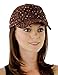 Glitzy Game Sequin Trim Baseball Cap for Ladies, Brown