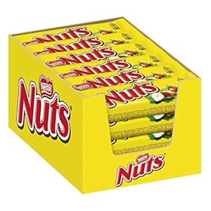 Nuts Melkchocolade Reep Hazelnoot Karamel – 24 Chocoladerepen – Voordeelverpakking