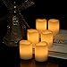 Kohree Real Wax Flameless Candles with Built-in Daily-Cycle Timer, Outdoor Battery Operated Led Candles Light - 6 Set Votive Candles, Yellow, Melted Edge