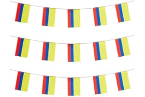 MFLAGPERFT Colombia Flags Colombian Small String Mini Flag Pennant Banner Decorations