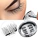Magnetic False Eyelashes -Ultra Thin 3D Fiber Reusable Fake Lashes Extension for Natural, Perfect for Deep Set Eyes & Round Eyes 2 Pairs