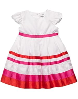 Pink Stripe Sateen 2 Piece Dress Set 9 Months
