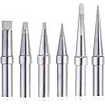 Solder Tips 6pcs for Weller ET Soldering Iron, Replacement Tips for WES51/50,WESD51,PES51 / 50,WE1010NA WCC100 LR21 ET Tip Se