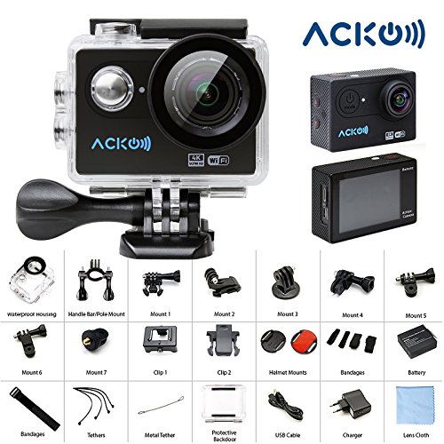 Acko 4k wifi sports action ultra hd digital camera camc…