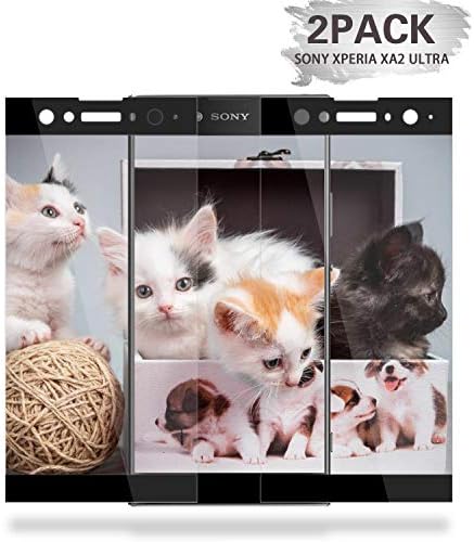 Sony Xperia XA2 Ultra Screen Protector [2 Pack] FENGJ Full Coverage HD Tempered Glass 3D Touch 9H Hardness Case Friendly Bubble-Free Anti-Scratch Screen Protector Compatible with Sony Xperia XA2 Ultra