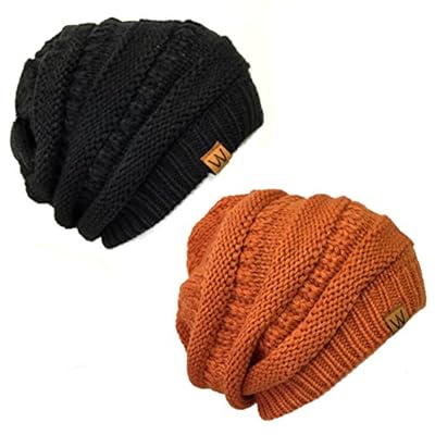 Bowbear 2 Piece Winter Knit Slouchy Beanie Bowbear 2 Piece Winter Knit Slouchy Beanie