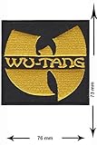 Wu-tang Clan Music Band Patch(gold on Black)embroidered Iron on Hat Jacket Hoodie Backpack Ideal for Gift/ 7.5cm(w) X 7.3cm(h)