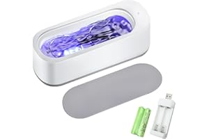 PUSHY Ultrasonic Jewelry Cleaner, 12 oz Professional Ultrasonic Cleaner Machine, 45kHz Sonic Cleaner for Jewelry, Ring, Necklaces, Silver, Gold, Dentures, Eyeglasses and Watches