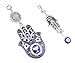 Set of 2 Turkish Blue Evil Eye (Nazar) Hamsa Hand Elephant Amulets Wall Hanging Home Decor Protection Blessing Housewarming Birthday Gift US Seller