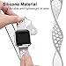 iGK For Fitbit Blaze Bands Soft Silicone Replacement Sport Strap with Metal Frame for Fitbit Blaze Fitness Wristband Gray & White with Band Silver Frame Small