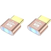 IYUANEPRO 4K HDR HDMI Dummy Plug, Virtual Monitor EDID Emulator, Headless Display Adapter 2Pack, Supports up to 4k@60Hz,1080@120Hz