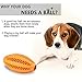 Dog's Chew Toy Dogs Teeth Cleaning Toy [Bite Resistant][Non-Toxic Soft]Jakpak Dog Chew Toys and Teeth Cleaning Balls Teething Rubber Bones for Pet Funny Chew Rugby Football Toy for Dogs Orange