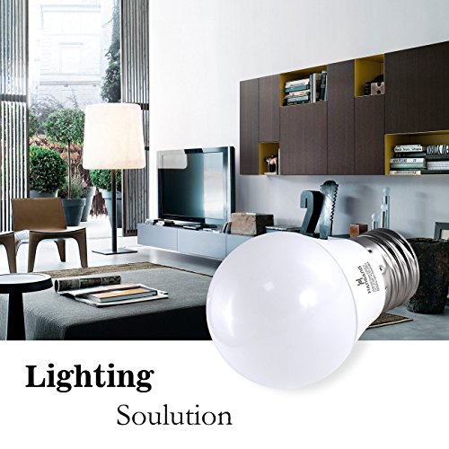 hansang A15 LED E26 Small Light Bulb, Daylight 5000K, 60Watt Equivalent