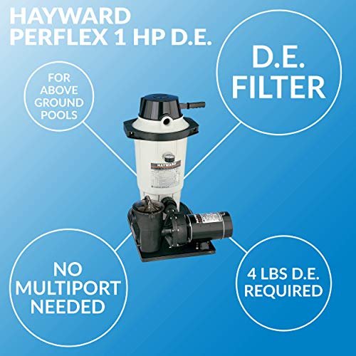 Hayward W3EC40C92S Perflex 1 HP Diatomaceous Earth Filter Pump System