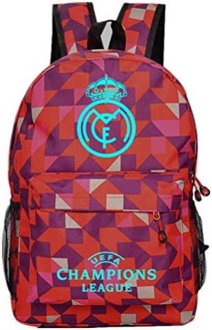 Real Madrid Champions League Fans Bookbag School Travel Laptop Luminous Backpack