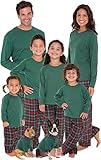 PajamaGram Red & Green Plaid Matching Family Christmas Pajamas