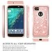 LeYi for Google Pixel 2 XL Case with Tempered Glass Screen Protector [2 Pack], Hybrid Heavy Duty Protection Cute Girls Women Shockproof Glitter Bling (2017) TP Rose Gold